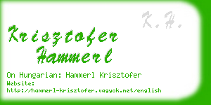 krisztofer hammerl business card